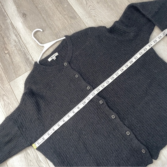Madewell Bellaire Cardigan Sweater alpaca knit womens Black xsmall minimalist - Picture 4 of 7